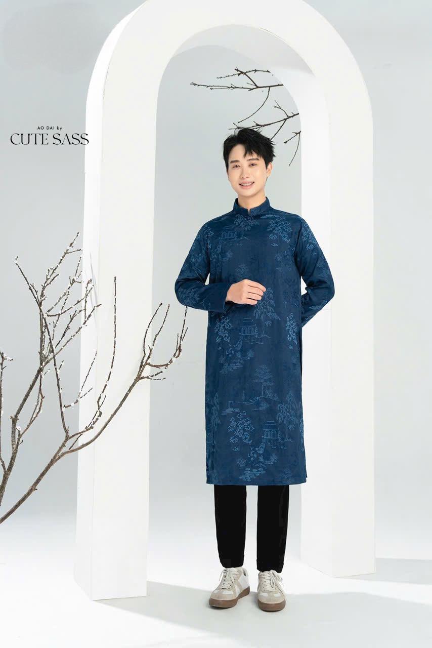 Men and Boy Red Lan Ao Dai Set 17B| Pre-made Vietnamese Ao Dai| Lunar New Year | Ao Dai for Girl, Mom, Dad, Boy | Ao Dai Tet| 17B