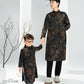 Men and Boy Black Tu Minh Ao Dai Set| Pre-made Vietnamese Ao Dai| Lunar New Year | Ao Dai for Girl, Mom, Dad, Boy | Ao Dai Tet|