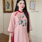 Linen Embroidery Ao Dai Set (6 Colors)