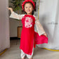 Girl Red/Pink Butterflies Ao Dai Set 24C-D