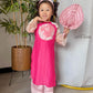 Girl Red/Pink Butterflies Ao Dai Set 24C-D