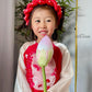 Girl Red/Pink Butterflies Ao Dai Set 24C-D