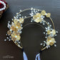 LUNA FLORA Gold Blossom Head Piece #7 | Vietnamese Ao Dai Accessories | Wedding Ao Dai | Bridal Ao Dai| Tet Lunar New Year Headband