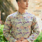 Men Purple Dragon Clouds 3D Gam Ao Dai Top| Pre-made Traditional Vietnamese Ao Dai| Lunar New Year | Ao Dai for Dad, Boy | Ao Dai Tet|