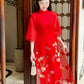 Mom and Daughter Red Sparrow Ao Dai Set 5B| Pre-made Traditional Vietnamese Ao Dai | Lunar New Year |