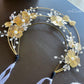 LUNA FLORA Gold Blossom Head Piece #7 | Vietnamese Ao Dai Accessories | Wedding Ao Dai | Bridal Ao Dai| Tet Lunar New Year Headband