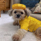 Pet Yellow Gam Traditional Ao Dai with Khan Dong (Headband) 14-15B|Vietnamese Pet Outfit|Cute Dog and Cat Ao Dai|Lunar New Year Pet Clothes|