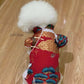 Pet Maroon Hac Patterns Ao Dai with Buttons 14-15B
