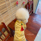 Pet Yellow Gam Red Tassel Ao Dai 14-15B| Pet Ao Dai Costume | Vietnamese Pet Outfit | Cute Dog and Cat Ao Dai | Lunar New Year Pet Clothes