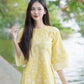 Shifted Mai Pearls Ao Dai Top Only, NO PANTS (5 Colors) FL|Pre-made Modernized Vietnamese Ao Dai|Pastel Ao Dai|