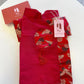 Pet Red Gam Tassel Ao Dai 14-15B