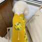 Pet Yellow Gam Tassel Ao Dai 14-15B