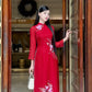 Moc Lan - Red Ombre with Pink Pants Ao Dai Set 18B| Pre-made Traditional Vietnamese Women Ao Dai with Pants |Lunar New Year| Ao Dai Cach Tan