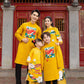 Mom and Daughter Yellow Vibrant Matching Ao Dai Set