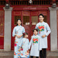 Mom and Daughter Blue Vibrant Matching Ao Dai Set 26D