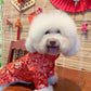 Pet Red Gam Traditional Ao Dai with Khan Dong (Headband) |Vietnamese Pet Outfit|Cute Dog and Cat Ao Dai|Lunar New Year Pet Clothes|