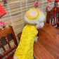 Pet Yellow Gam Traditional Ao Dai with Khan Dong (Headband) 3B