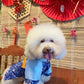 Pet Blue Gam Yellow Tassel Ao Dai 14-15B| Pet Ao Dai Costume | Vietnamese Pet Outfit | Cute Dog and Cat Ao Dai | Lunar New Year Pet Clothes