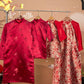 Nhu Y - Family Red/Gold Butterflies Matching Ao Dai Set | Pre-made Traditional Vietnamese Ao Dai | Lunar New Year