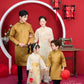 Nhu Y - Family Gold/White Mountain Matching Ao Dai Set | Pre-made Traditional Vietnamese Ao Dai | Lunar New Year