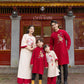 Cat Tuong - Family Cream Moon & Red Dragon Matching Ao Dai Set FL| Pre-made Traditional Vietnamese Ao Dai | Lunar New Year