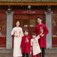 Cat Tuong - Family Cream Moon & Red Dragon Matching Ao Dai Set FL| Pre-made Traditional Vietnamese Ao Dai | Lunar New Year