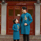 Cat Tuong - Dad and Boy Prussian Blue Dragon Matching Ao Dai | Pre-made Traditional Vietnamese Ao Dai | Lunar New Year