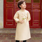 Cat Tuong - Dad and Boy Champagne Ribbon Matching Ao Dai FL| Pre-made Traditional Vietnamese Ao Dai | Lunar New Year