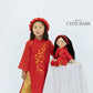 Hoa Girl Ao Dai Set with Headband | Ao Dai by Cute Sass x Joey Doll | Traditional Vietnamese Dress | Lunar New Year | Girl Ao Dai|