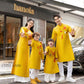 Cat Tuong - Family Yellow Ribbon Matching Ao Dai Set (No Tassel) | Pre-made Traditional Vietnamese Ao Dai | Lunar New Year |