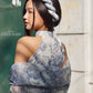 Blue Printed Scarf | Pre-made Modernized Vietnamese Ao Dai| Lunar New Year