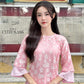 Shifted Mai Pearls Ao Dai Top Only, NO PANTS (5 Colors) FL|Pre-made Modernized Vietnamese Ao Dai|Pastel Ao Dai|