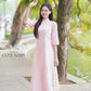 Shifted Bamboo Hidden Patterns with Buttons Ao Dai Top Only, NO PANTS (5 Colors) |Pre-made Modernized Vietnamese Ao Dai|Pastel Ao Dai|