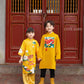 Mom and Daughter Yellow Vibrant Matching Ao Dai Set