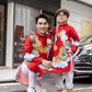 Cat Tuong - Family Red/Mustard Vibrant Matching Ao Dai Set FL| Pre-made Traditional Vietnamese Ao Dai | Lunar New Year