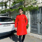 Men Red Gam Ao Dai Top with Tassel| Pre-made Traditional Vietnamese Ao Dai| Lunar New Year | Ao Dai for Dad, Boy | Ao Dai Tet|