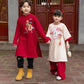 Cat Tuong - Family Cream Moon & Red Dragon Matching Ao Dai Set FL| Pre-made Traditional Vietnamese Ao Dai | Lunar New Year