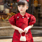 Cat Tuong - Family Red Bow and Pearls Matching Ao Dai Set FL| Pre-made Traditional Vietnamese Ao Dai | Lunar New Year |