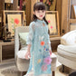 Mom and Daughter Blue Cut Out Long Sleeves Ao Dai Set 31-32D| Pre-made Traditional Vietnamese Ao Dai | Lunar New Year |