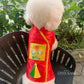 Pet Red Banh Tet Tassel Ao Dai 3B| Pet Ao Dai Costume | Vietnamese Pet Outfit | Cute Dog and Cat Ao Dai | Lunar New Year Pet Clothes |