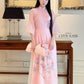 Light Pink 3D Blossoms Ao Dai Set 22D|Pre-made Modernized Vietnamese Ao Dai| Women Ao Dai with Pants | Lunar New Year| Ao Dai Cach Tan|