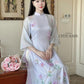 Light Purple 3D Blossoms Ao Dai Set 21D|Pre-made Modernized Vietnamese Ao Dai| Women Ao Dai with Pants | Lunar New Year| Ao Dai Cach Tan|