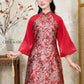 Nhu Y - Mom and Daughter Red/Gold Butterflies Matching Ao Dai Set