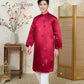 Nhu Y - Men and Boy Maroon Matching Ao Dai Set