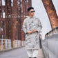 Men Gray Bamboo Patterns Ao Dai Top 38C | Pre-made Traditional Vietnamese Ao Dai| Lunar New Year | Ao Dai for Dad, Boy |Ao Dai Tet| AoDaibyCuteSass