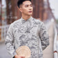 Men Gray Bamboo Patterns Ao Dai Top 38C | Pre-made Traditional Vietnamese Ao Dai| Lunar New Year | Ao Dai for Dad, Boy |Ao Dai Tet| AoDaibyCuteSass