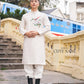 Men White Embroidery Sparrow Ao Dai Top 43B | Pre-made Traditional Vietnamese Ao Dai| Lunar New Year | Ao Dai for Dad, Boy |Ao Dai Tet| AoDaibyCuteSass
