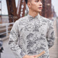 Men Gray Bamboo Patterns Ao Dai Top 38C | Pre-made Traditional Vietnamese Ao Dai| Lunar New Year | Ao Dai for Dad, Boy |Ao Dai Tet| AoDaibyCuteSass