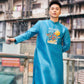 Men Turquoise Embroidery Mai Ao Dai Top 44B | Pre-made Traditional Vietnamese Ao Dai| Lunar New Year | Ao Dai for Dad, Boy |Ao Dai Tet| AoDaibyCuteSass