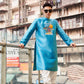 Men Turquoise Embroidery Mai Ao Dai Top 44B | Pre-made Traditional Vietnamese Ao Dai| Lunar New Year | Ao Dai for Dad, Boy |Ao Dai Tet| AoDaibyCuteSass